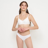 SORELLA [Import] X Little Hearts Bra Brocade Cotton Basic Junior, Triangle Cup B Y02-19894B - Off White