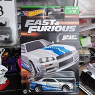 Hotwheels Nissan Skyline GT-R R34 Fast&furious