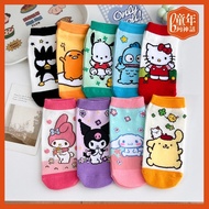 Japanese Cartoon Socks Women Combed Cotton Women's Socks Adult Women's Ped Socks Trendy Play Cute Ca