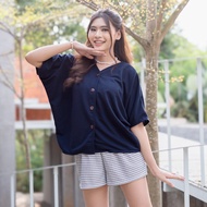 Yoenik Apparel Kikan Shirt Tops Navy M14380 R1S2 - Top Nursing FriendlyWanita Oversize Blouse