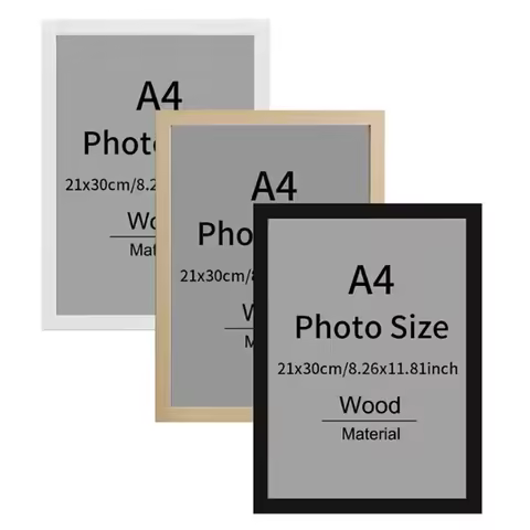 9”x11” frame Black White Wooden showcase Photo Frame 21x30cm A4 Poster Canvas Painting Display Stand