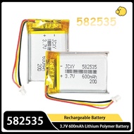 582535 602535 3.7V 600mAh Lithium Polymer Battery Rechargeable Battery for MP3 GPS Smart Phone Bluet