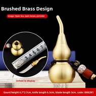 Multi-functional Brass Gourd Mini Knife Keychain
