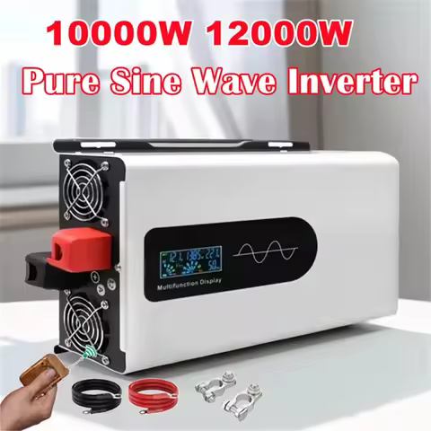 Pure Sine Wave Inverter 24v 220v 12000W 10000W High Power 24V 48V 60V 72V 96V To 110v Converter Sola