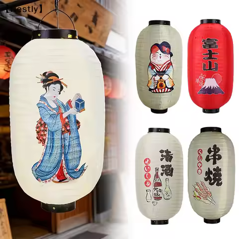 Lantern Hanging Paper Lanterns Art Decor For Sushi Restaurant, Izakaya, Wedding, Bistro, Parties 10 