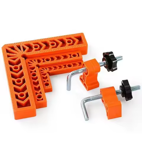 90 Degree Positioning Squares 3/4/6/8 Inch Right Angle Clamps Reusable Plastic L Fixing Clamp Corner