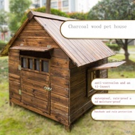 Practical♟Cat Villa Cage Solid Wood Dog House Outdoor Rainproof Waterproof Four Seasons Universal Dog Cage Dog House Cat