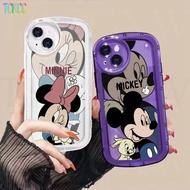 Compatible For OPPO A3S AX5 A5 A5S AX5S A7 AX7 A12 A12e A8 A31 A5 A9 2020 F9 Pro painting Cartoon Disney Mickey  Transparent Minnie Phone Case Cover