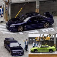 FH 1: 64 Nissan Nissan Nismo GTR R33 400R Skyline Open Cover Car Model Out of Print Car Model