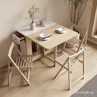 Multifunctional Folding Combination Simple Small Household Household Telescopic Dining Table with Wh