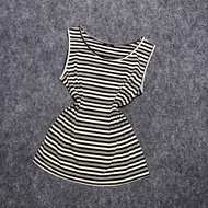JILI [2HAND striped tanktop short sleeve|Japanese goods|SECONDHAND]