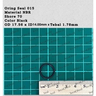 Oring seal Sil Standard USA 015 NBR70 OD 17.56mm x ID14.00mm x CS 1.78mm