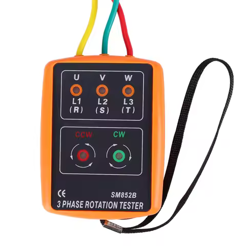 3-Phase Checker 3-Phase Tester SM-852B 3-Phase 60V~600V AC Sequence Order Rotation Indicator Tester 