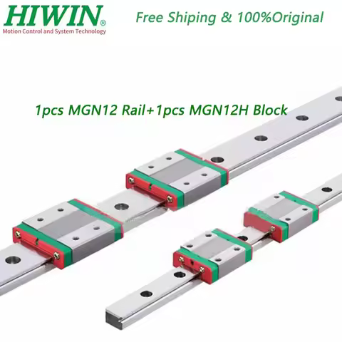 100% Original HIWIN MGN12H Linear Rail Block Width 12mm Linear Guideway MGN12 100mm 200mm 300mm 400m