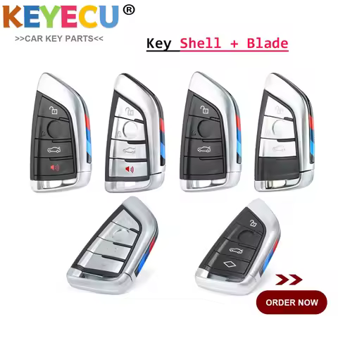 KEYECU Knife Card Style Smart Remote Car Key Shell Case for BMW X5 X6 F15 X6 F16 G30 7 Series G11 X1