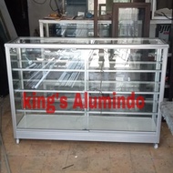 etalase kaca 1,5 meter - etalase 1,5 meter - etalase kaca aluminum