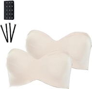 Seamless Strapless Bra Push Up Backless Plus Size Brasieres Steel Ring Support Underwear Invisible T