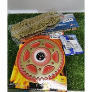 Y15ZR Y16ZR FZ150 STT 428 HEAVY DUTY CHAIN RANTAI GOLD EMAS SPROCKET SPOCKET SPOKET SPROKET SET STEE