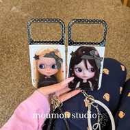 Street Wear Korean Style Star Barbie Suitable for 17promax Flip Phone Case iPhone16 Portable 15 Crea