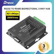 DTECH Industrial Grade RS232 to RS485 Serial Converter 3 Channel RS-485 Expansion Hub with 600W Surg