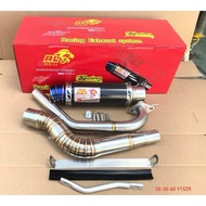 REDLEO Red Leo Racing Open Exhaust Exzos Y15zr Y15z Y15 38-38-60 Size Black RL Ekzos Accessories Mot