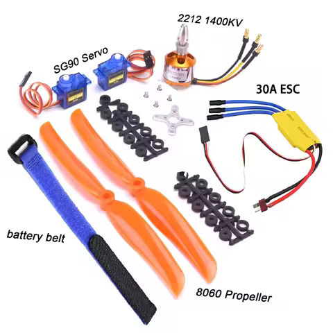 XXD A2212 2212 1400KV Brushless Motor 30A ESC Motor SG90 9G Micro Servo 8060 Propeller Set for RC Fi