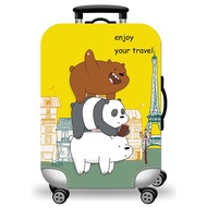 Elastic Travel Luggage Bag Protector Cover- We Bare Bears Yellow