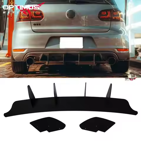For Volkswagen VW Golf MK VI GTI 6 GTI Golf MK6 GTI Car Rear Bumper Diffuser Flag Spoiler Splitter A