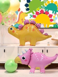 2入組恐龍設計裝飾可愛寵物小氣球