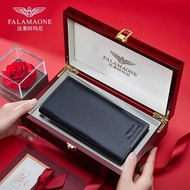 กระเป๋าสตางค์หนังวัวแท้ กระเป๋าสตางค์ชาย กระเป๋าสตางค์ทรงยาว แบรนด์ Fara Armani กระเป๋าใส่เงินสำหรับ