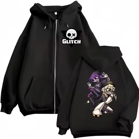 Anime Murder Drones Zipper Hoodie Cartoon Uzi And Z Pattern Zip Up Jacket Men Women Fleece Casual Zi