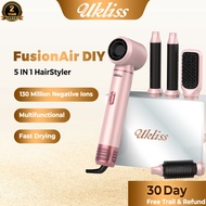 Ukliss 5 In 1 Multifunctional Hair Dryer Fast Drying For Straight & Curly Hot Air Brush
