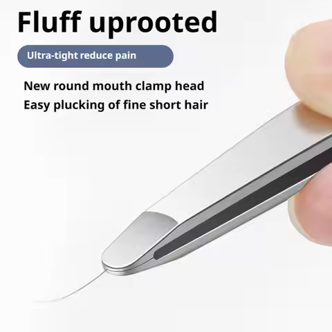 Stainless Steel Brow & Facial Hair Remover Eyebrow Tweezers Non-slip Makeup Remover Tweezer Tools Ha