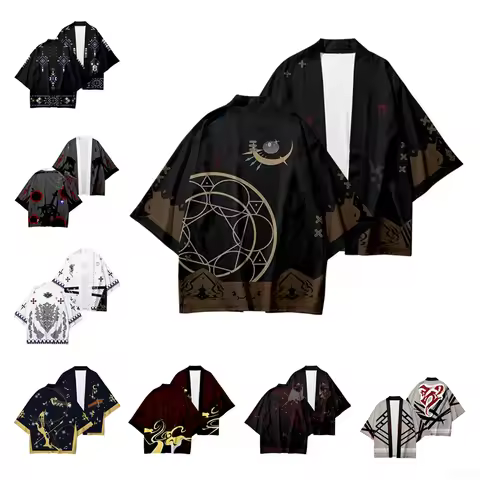 Final Fantasy XIV Wafuku Role-playing Kimono 3D Printed Cape Unisex Cardigan Yukata Sportswear Pajam