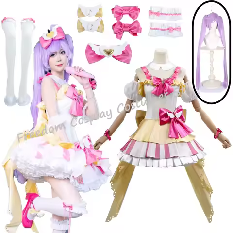 Manaka Laala Cosplay Anime Pripara Costume Lala Wig Girl Princess Dress Suit Adult Halloween Party R