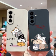 For Samsung Galaxy A57 A37 Casing Lovely Kitten Expression Fall Prevention Shell Protective Silicone