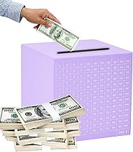 Money Saving Box with Counter Savings Challenge Box Piggy Bank Stainless Steel Money Bank Cash Saver