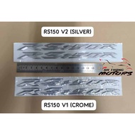 Honda RS150 V1/ RS150 V2 Logo Set Body Side Cover LH/RH (local) (2pcs) Silver/ Crome