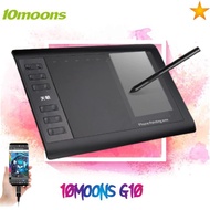 10moons G10Graphic Tablet 10*6 Inch Drawing Tablet 8192 Levels Digital Tablet No