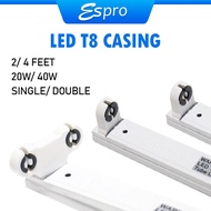 T8 LED Casing Single/Double Tube Fitting T8 LED Tube Casing (2ft/4ft)