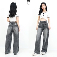 Baggy Jeans Wash Grey Premium Denim - Vintage Korean Grey Jeans-(204 Hera Grey) - WL.Jeans