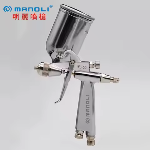 Manoli WL-50 gravity feed type spray gun, round pattern, 0.4 0.6 1.0mm nozzle size to choose, free s