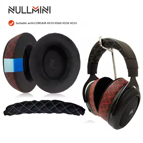 NullMini Replacement Earpads for CORSAIR HS70 HS60 HS50 HS35 Headphones Cooling Gel Ear Cushion Muff