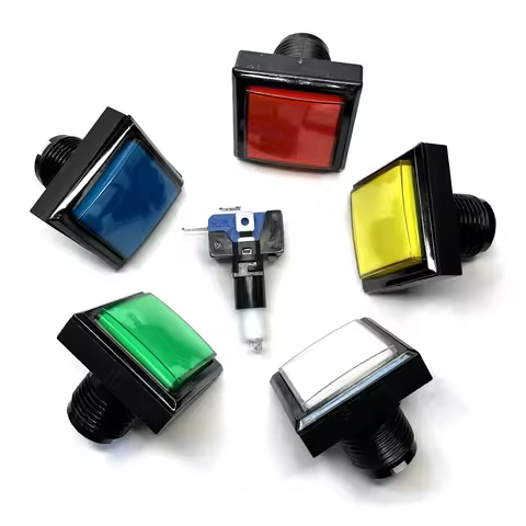 Illuminated Push Button for Game Vending Machine, Illuminated Light, Arcade Square, 44mm * 44mm, 12V