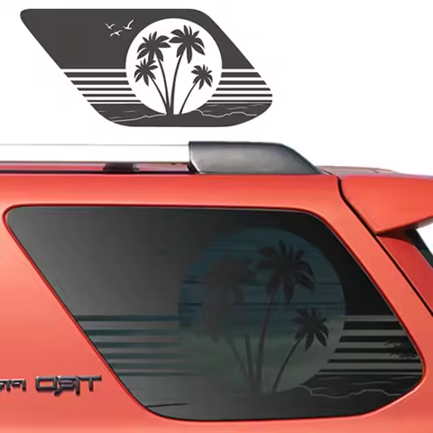Car Side Window Sticker Beach Sun Decoration Sticker Cover Sticker FOR 4RUNNER External Accessories 