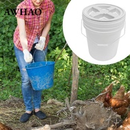 [AWHAO] 18L Bucket Pail with Seal Lid Airtight Stackable Multipurpose Barrel Pail for