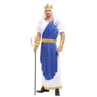 Men Roman Mythology God of Sea King Poseidon Dress Up Costumes Halloween Purim Party Carnival  Stage