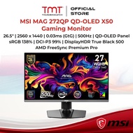 MSI MAG 272QP QD-OLED X50 26.5" Gaming Monitor | 2560 x 1440 | 0.03ms (GtG) | 500Hz | QD-OLED Panel 