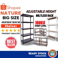HDB Boltless Steel Shelf Store Warehouse Rack Kitchen Shelf Book Shelf Rack Storage Rack Flower Rack