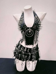Bustier Top Y2k Fashion Y2k Clothing Y2k Crop Gothic Y2k Rivets Skull Vintage Ta